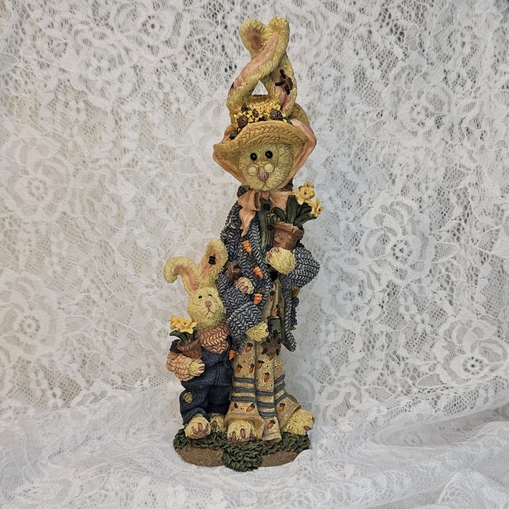 Boyds Bears & Friends Figurine * Flora & Amelia * Vintage * 1995 * Gardening